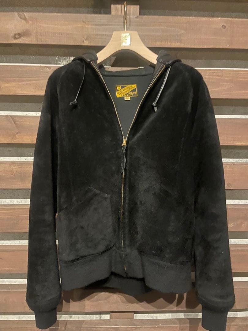 Y’2 LEATHER ワイツーレザー　パーカー　スエード　サイズ42 黒