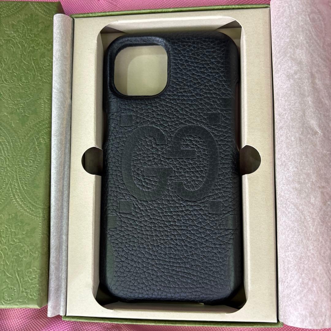 新品正規品⭐︎GUCCI グッチ iPhone15 ケース GG ジャンボ レザー