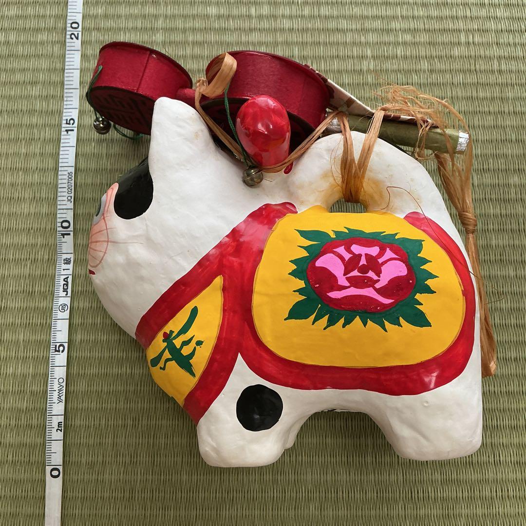 郷土玩具 いゝ田型 江戸犬張子金犬(小)いせそう 四世いせ辰逑