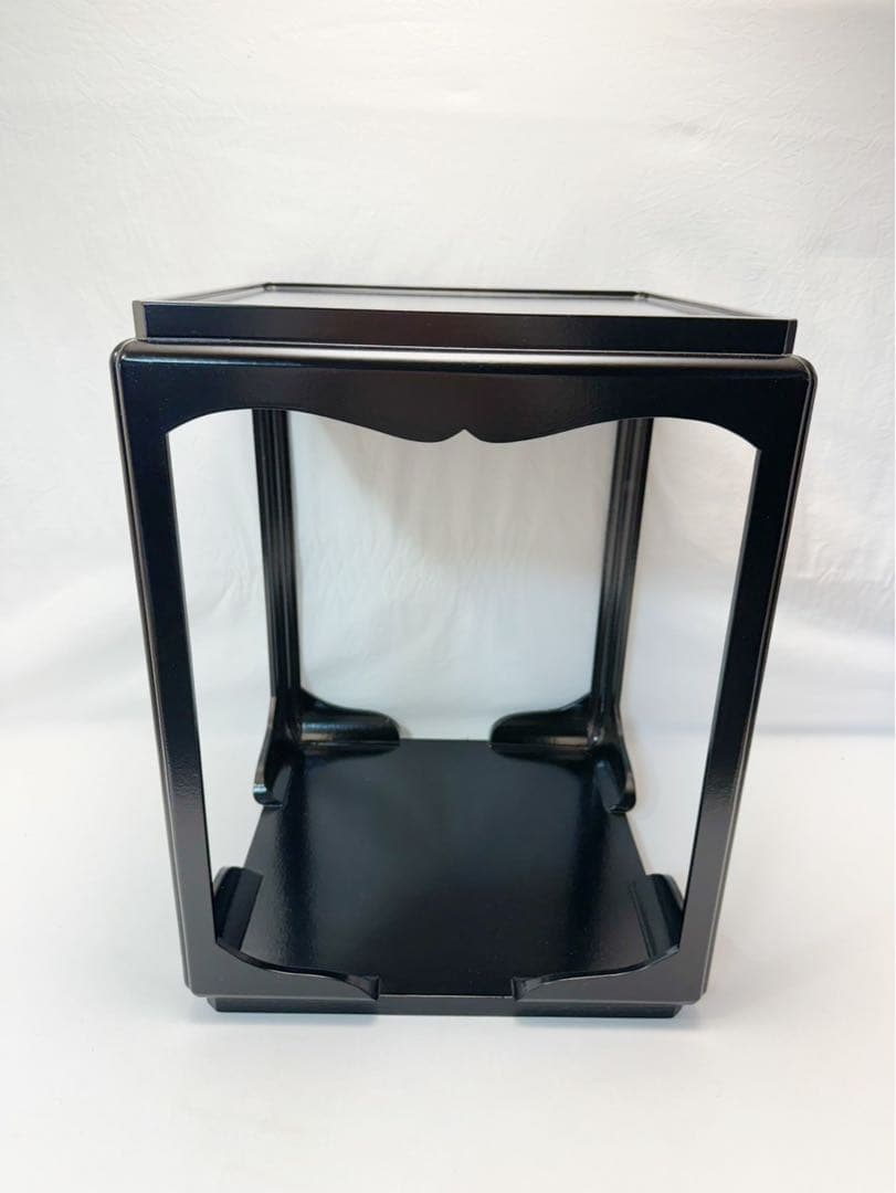 ほぼ未使用 茶道具 宗旦好写 黒一閑塗 高麗卓 木製漆器 煎茶道具 茶棚 元箱