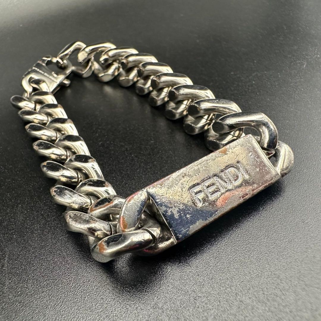 美品✨　FENDI　フェンディ　ブレスレット　喜平　シルバー　1491