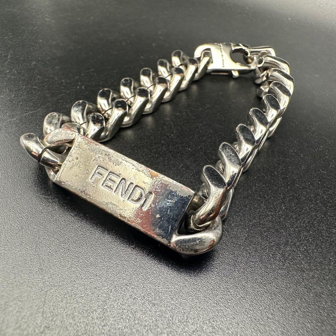 美品✨　FENDI　フェンディ　ブレスレット　喜平　シルバー　1491