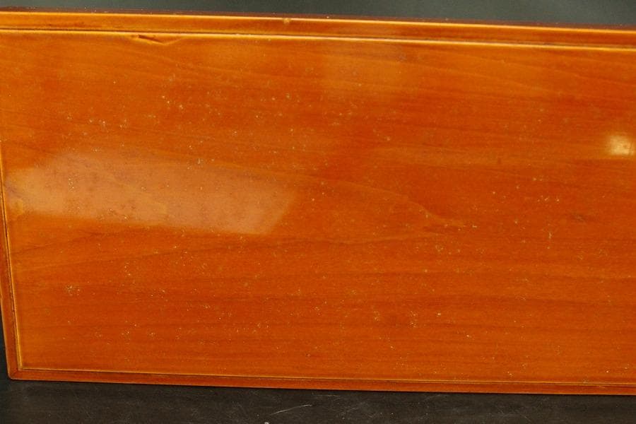 漆 溜塗 重硯 色絵 結び陶水滴(A915)