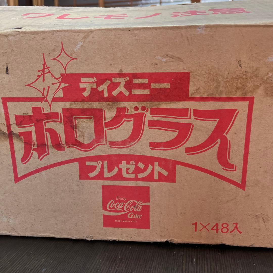 【新品未使用】ディズニーホログラス×48個　コカコーラノベルティ　非売品　レトロ