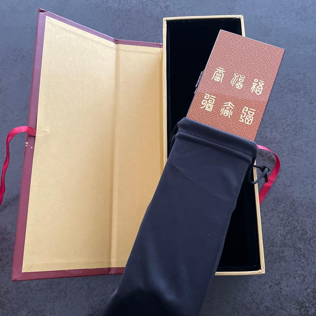 中国美術品　故宮博物院文物遺跡品　金色の花瓶デザイン折りたたみ屏風　漆器