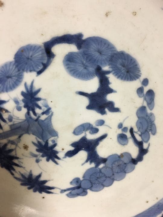 たこ唐草 大鉢 江戸中期