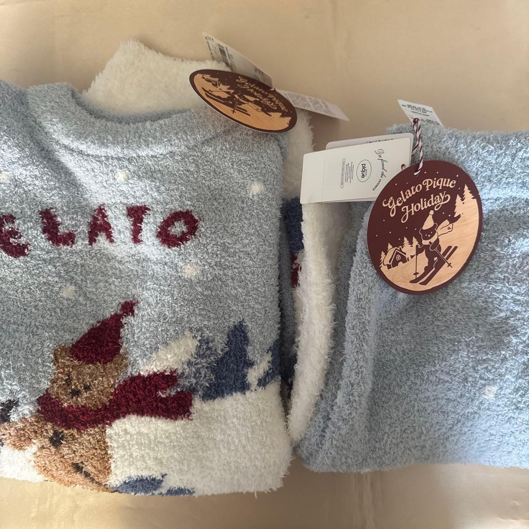 ジェラピケ スキーベアジャガードプルオーバー ロングパンツ 上下セット