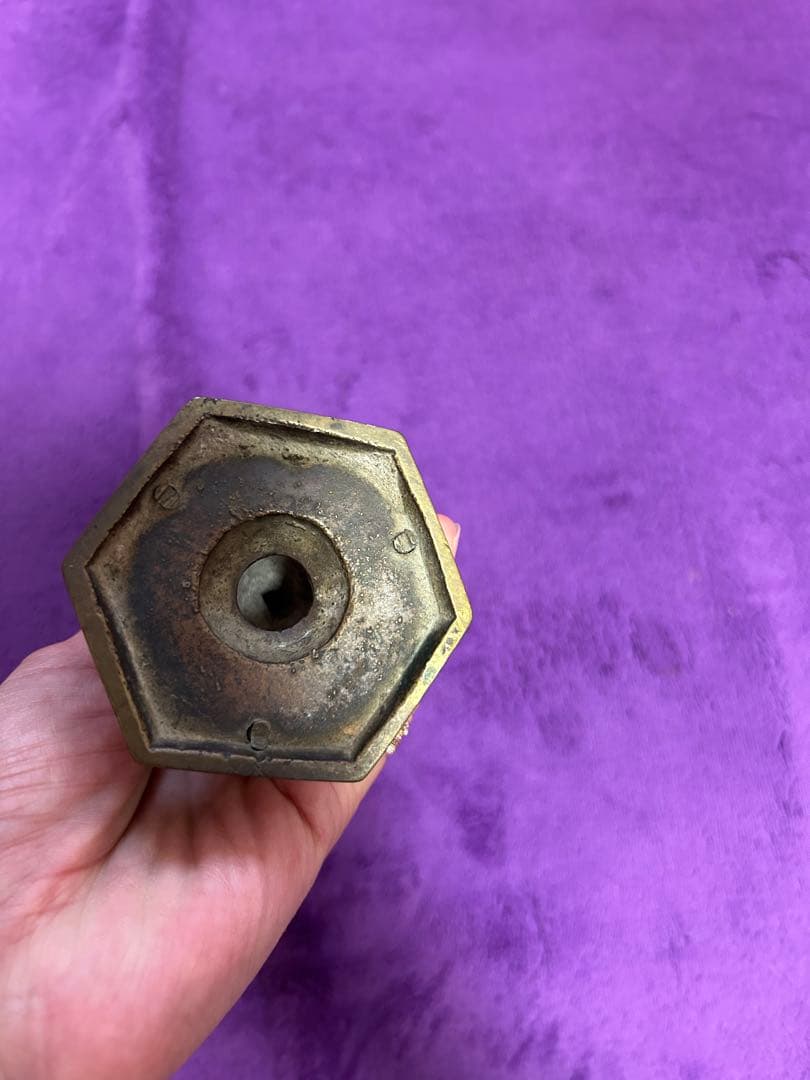 金属工芸 ロウソク立て 仏具 仏教美術 インテリア オブジェ