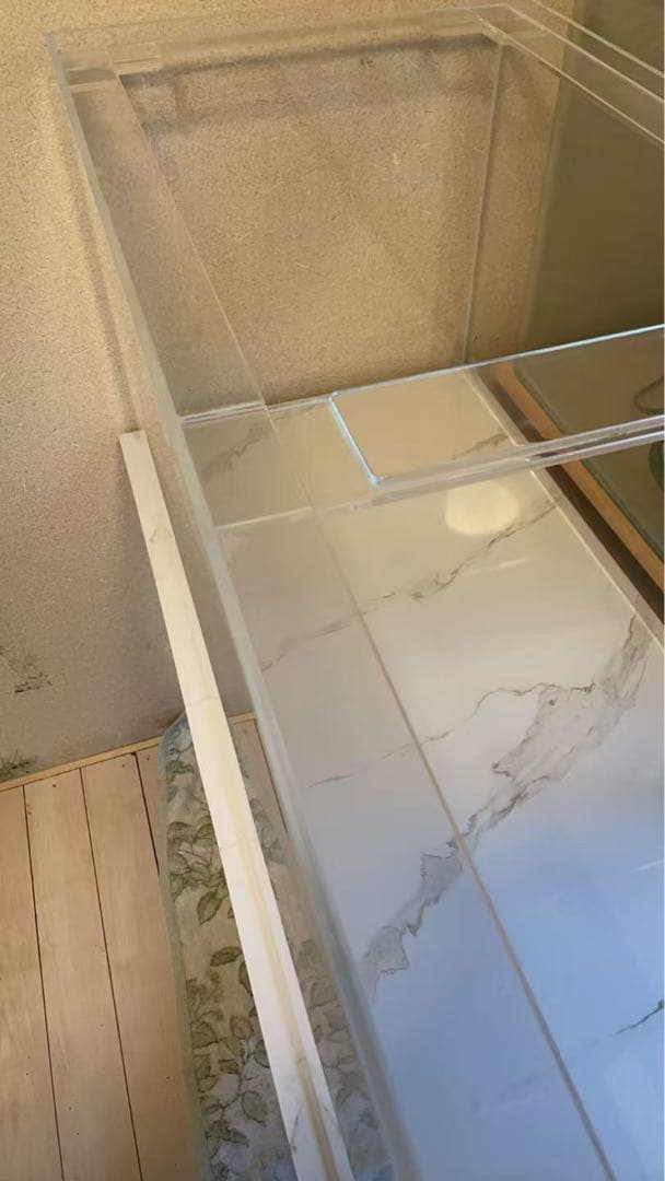 値下げしました‼️引き取り限定⇒120-45-45オーバーフローアクリル水槽 と台