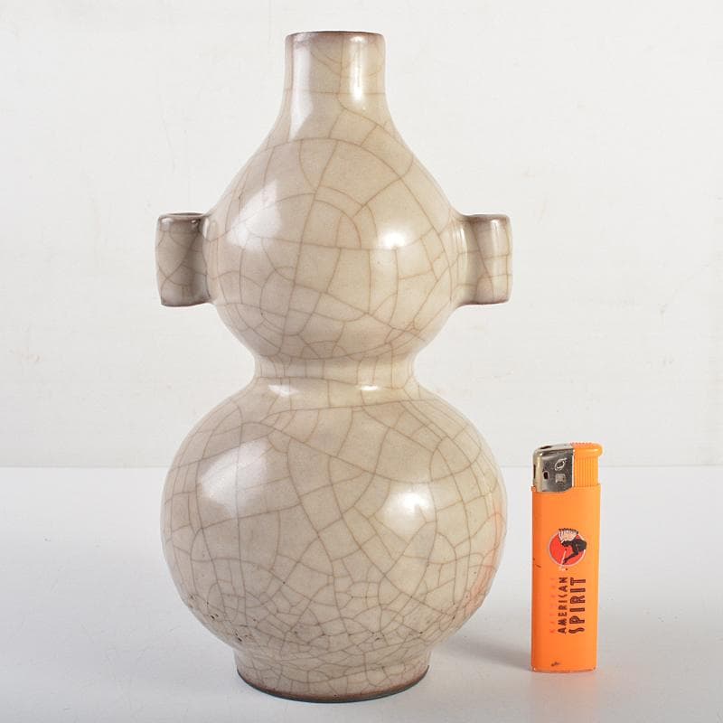 中国　哥釉　貫耳　葫蘆瓶　C　7293E