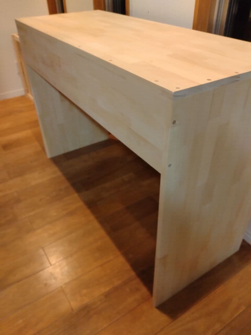 木製　ハンドメイド　オーダー　コの字　テーブル　カウンター　棚　シェルフ