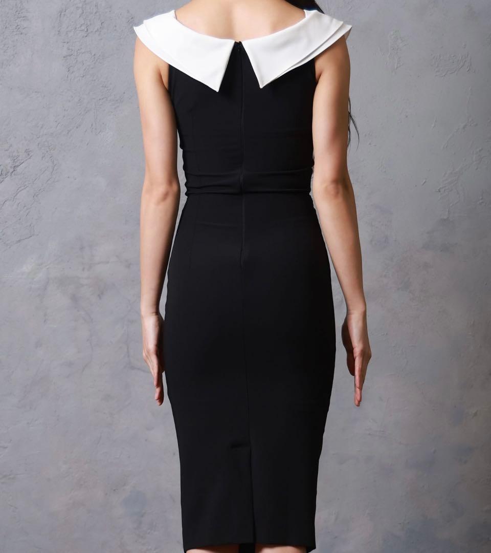 Rinfarre オフショルダー バイカラー ワンピース ブラック Sサイズ