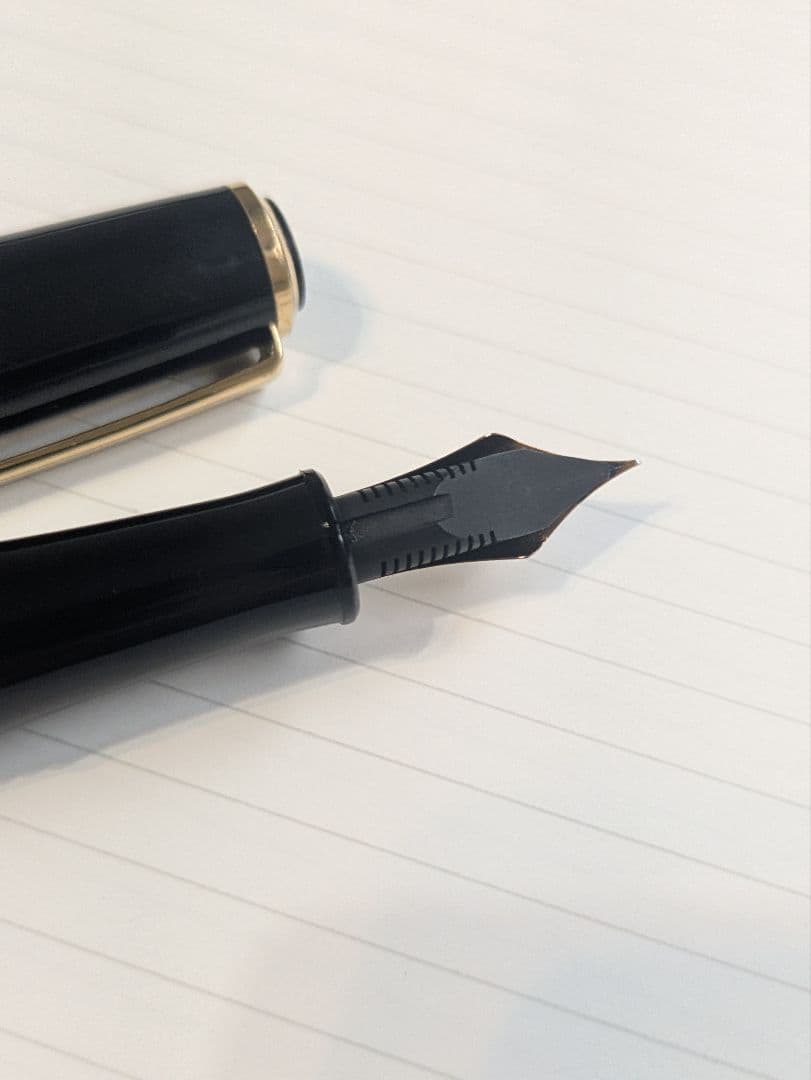 プラチナ万年筆　ギャザード　旧型　細字　14K