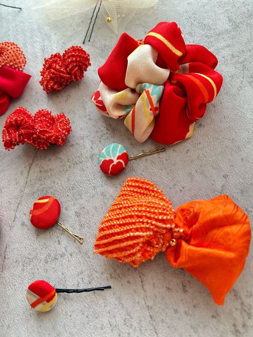 【*i様 七五三　七五三髪飾り　ヘッドドレス　着物髪飾り　リメイク髪飾り　037