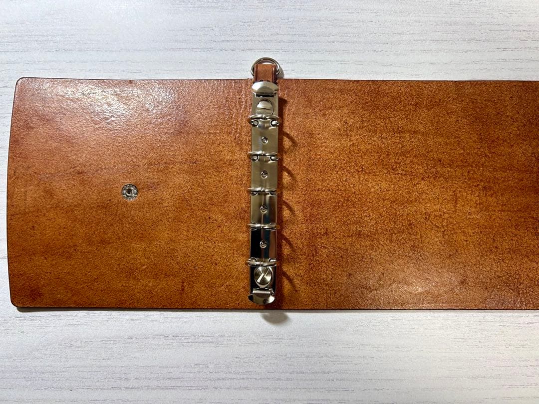 【M5スクエア】システム手帳　イタリアンレザー　ハンドメイド