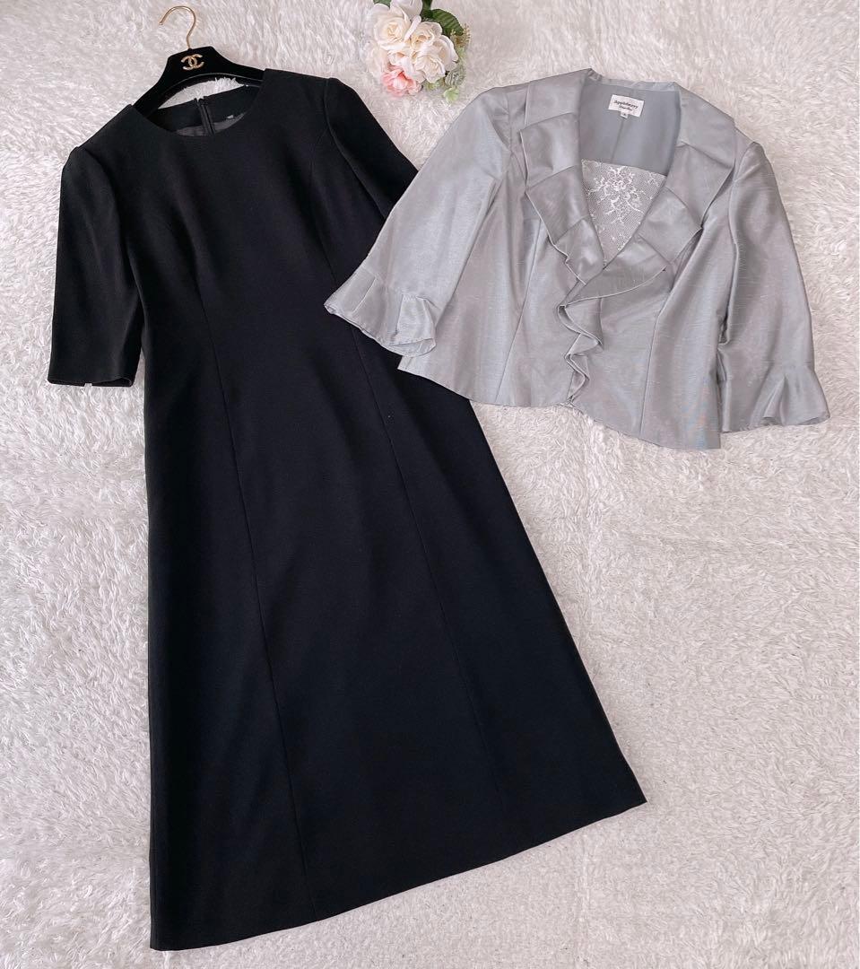 極美品✨東京ソワール　アプロベリー　光沢　マザーズドレス　セットアップ　M