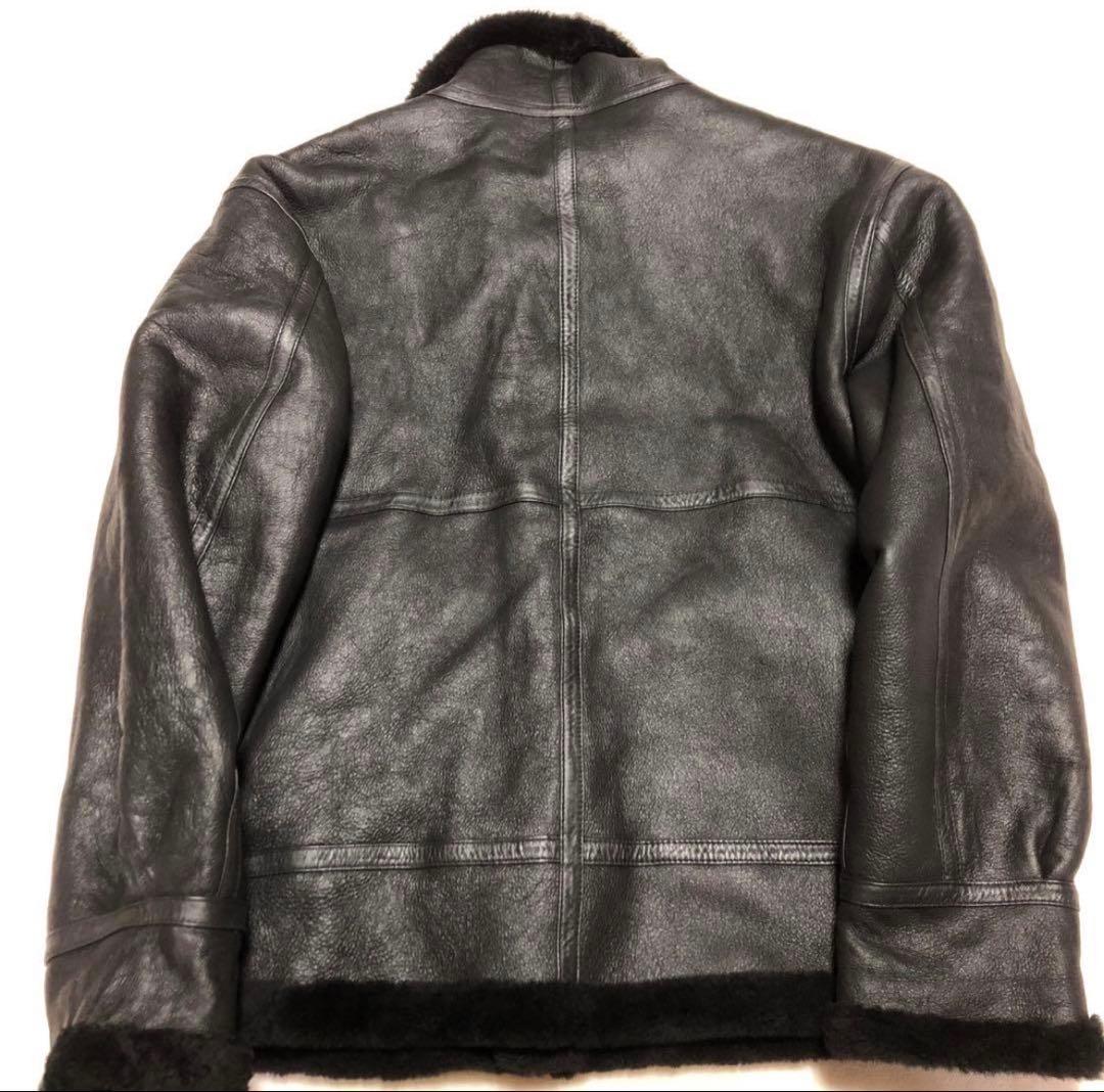 【即日発送】美品　本革　ムートン　ボア B-3 フライトジャケット　レザー　羊革