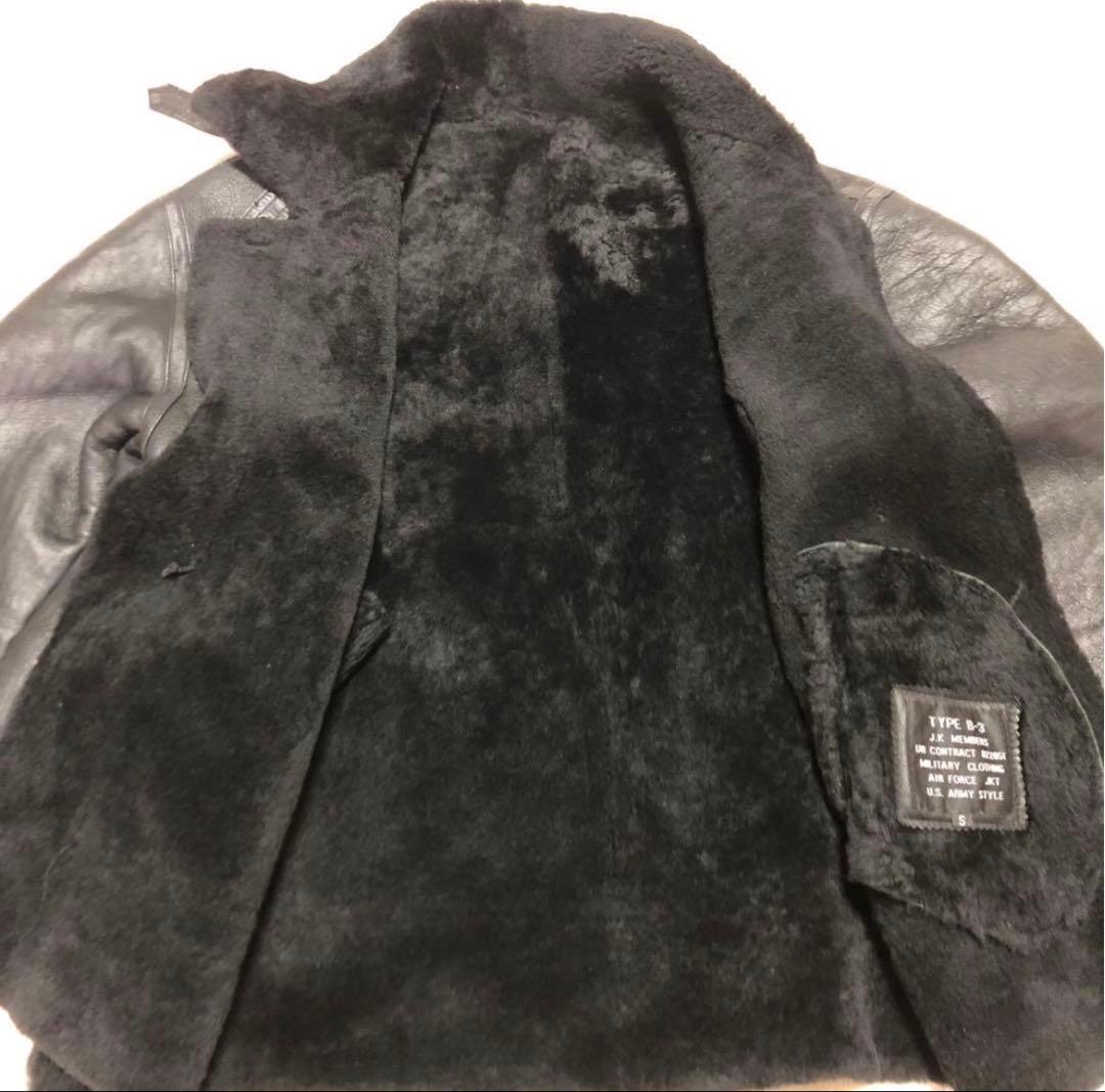 【即日発送】美品　本革　ムートン　ボア B-3 フライトジャケット　レザー　羊革