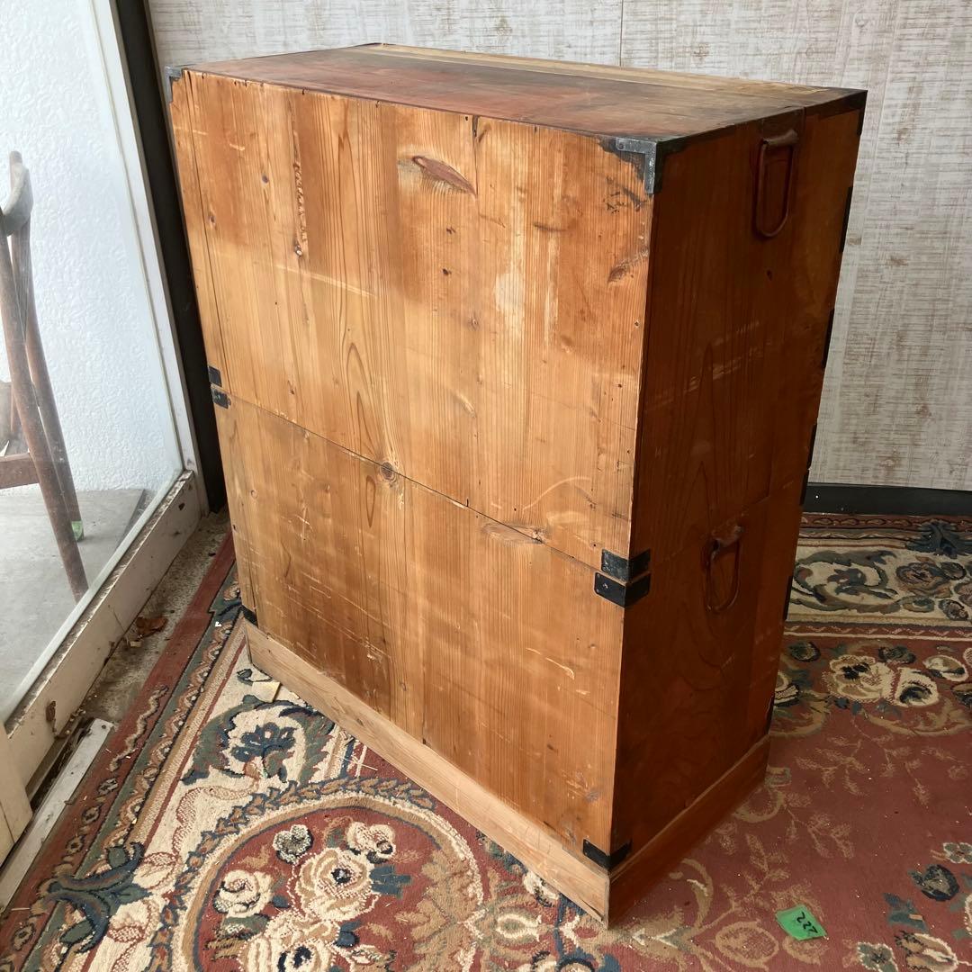 昭和レトロ 古家具 木製箪笥 5段 引き出し箪笥 シャビーな風合い ビンテージ