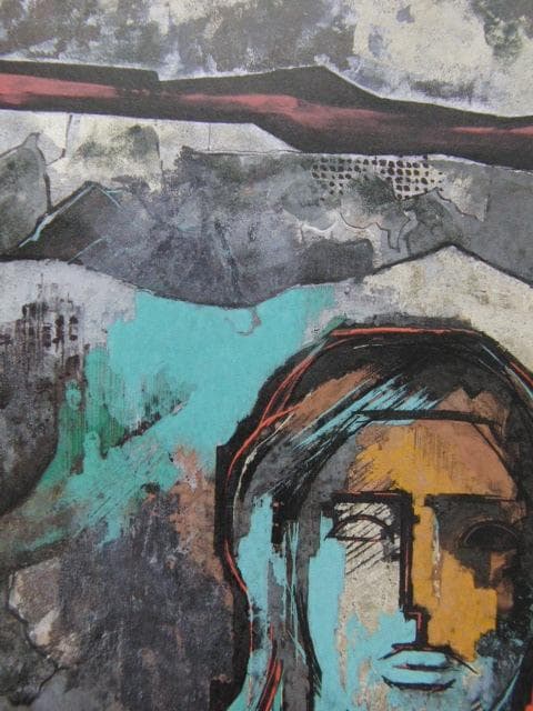 松本俊喬、【裂’96】、希少な額装用画集より、新品額装付