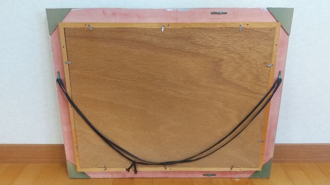 風景画 絵画 山 森林 風景油彩画 ガラス 額装付