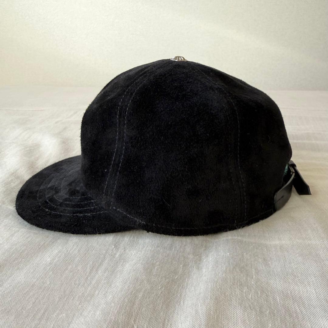 美品 LEATHER&SILVER MOTO レザーキャップ 黒 モトレザー