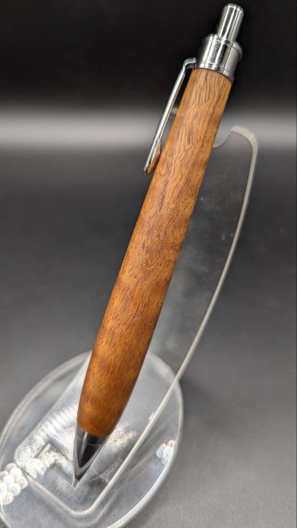 471ペン工房翌檜　金糸楠木　虎杢　木軸シャーペン　ボールペン