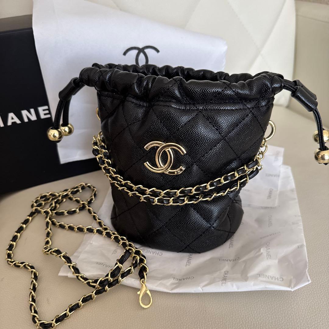 CHANEL 新品　ノベルティ　ショルダーバッグ　ゴールドチェーン　ブラック