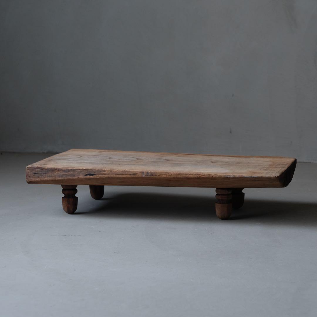欅材 古い花台　展示台 座卓 ローテーブル サイドテーブル 古家具 アンティーク