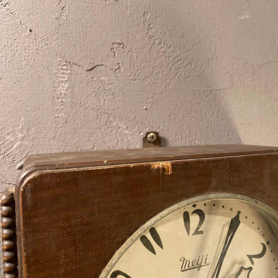 明治時計 柱時計 ヴィンテージ アンティーク インテリア 壁掛け