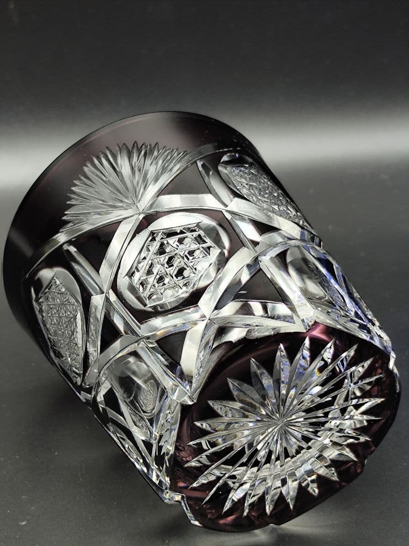 超希少品☆小林英夫 くもの巣切子 江戸切子グラス（切子、江戸切子、薩摩切子）