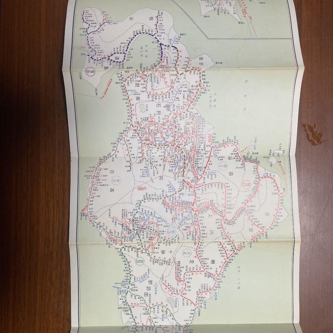 線路図と国鉄の習字道具