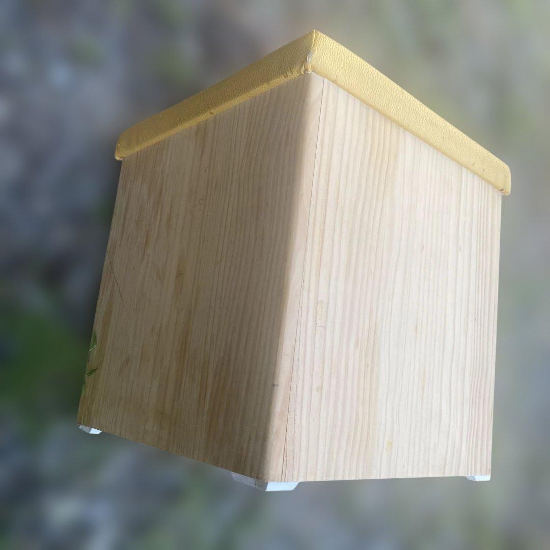 イエロー 合成皮革 スツール　木製　よもぎ蒸し　椅子