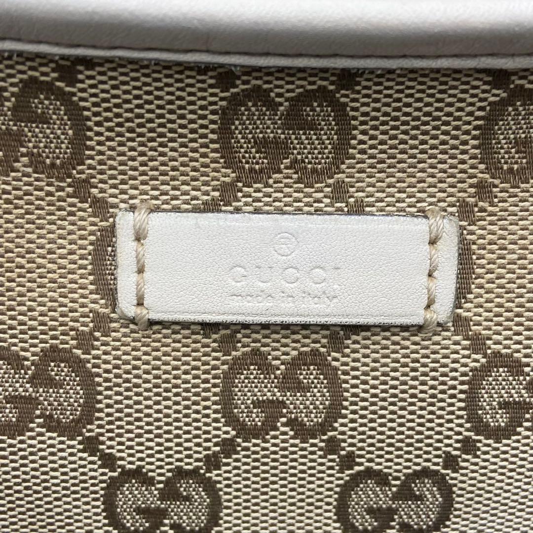 グッチ GG柄 ショルダーバッグ ベージュ キャンバス