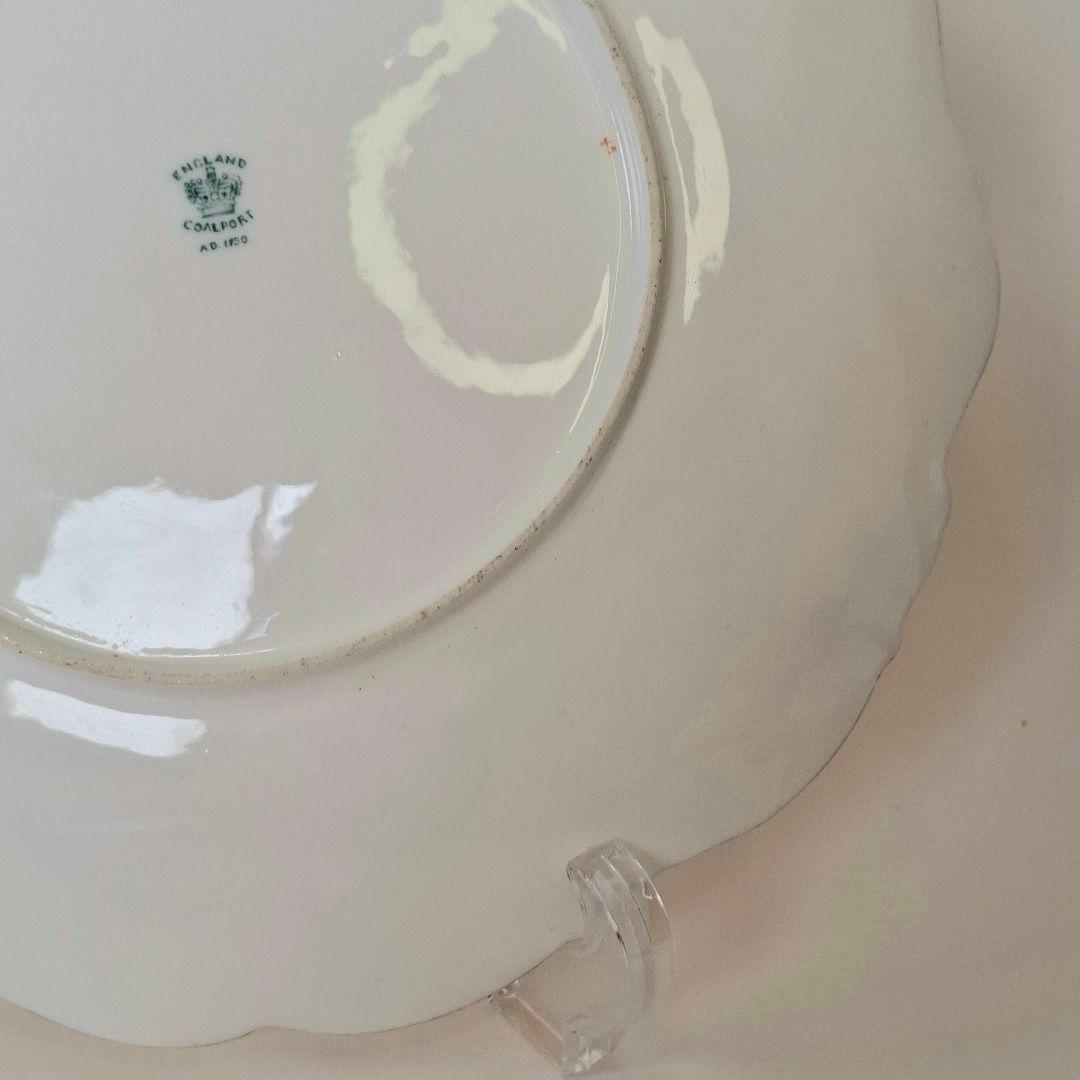 ★極上品★コールポート バットウイング フローラルパネル 黄色 ハンドペイント