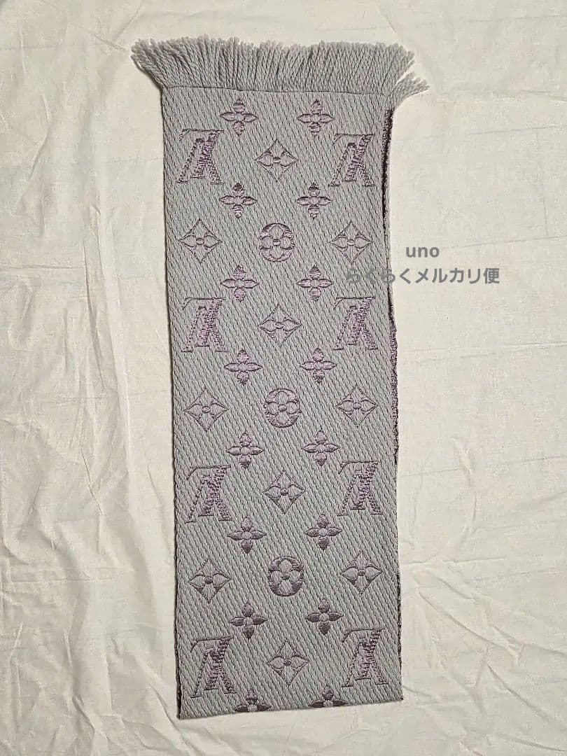 LOUIS VUITTON/エシャルプ ロゴマニアデュオ/グリペルル×ライラック