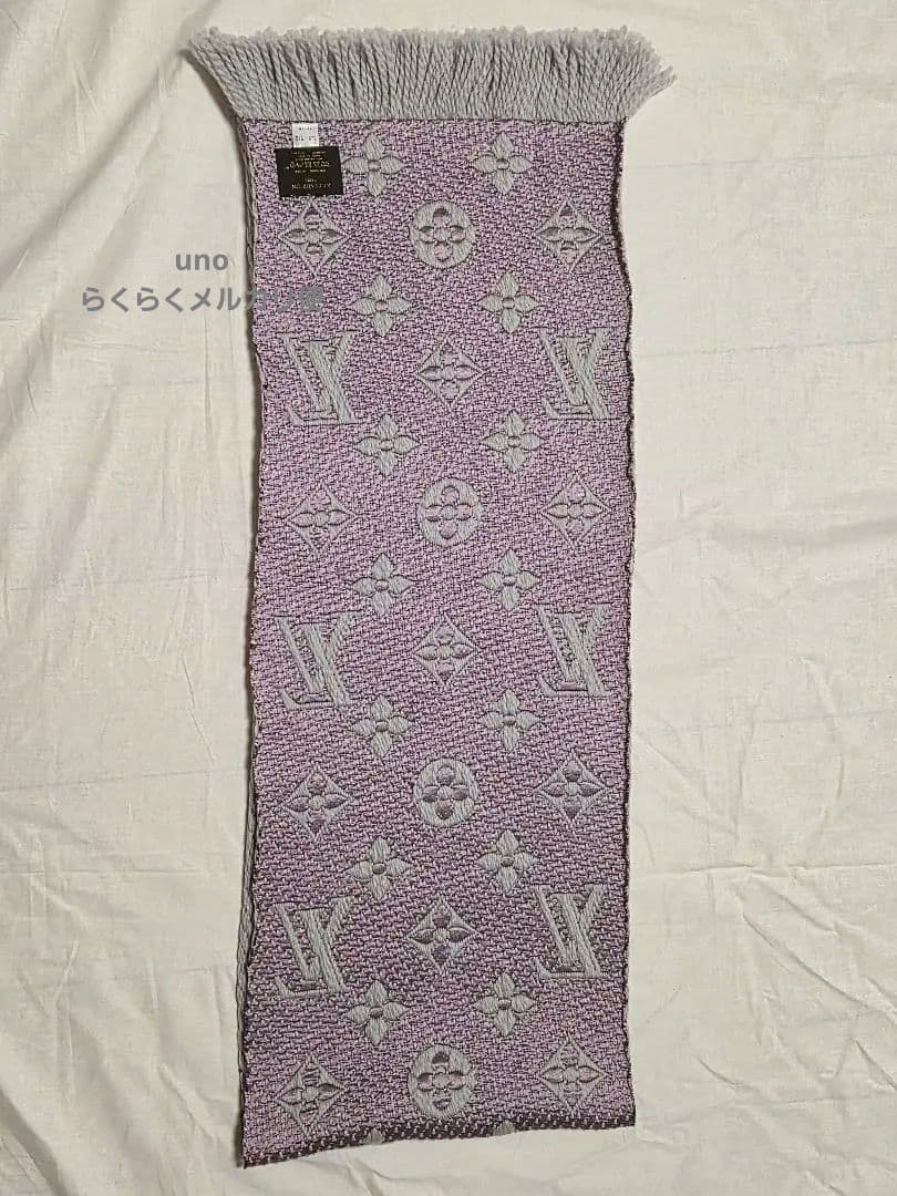 LOUIS VUITTON/エシャルプ ロゴマニアデュオ/グリペルル×ライラック