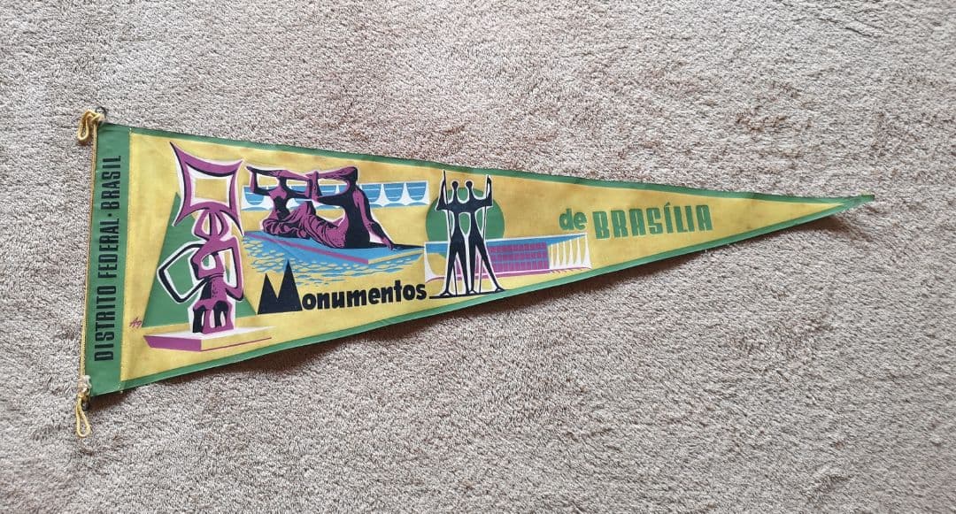 【ブラジル　1970　アンティーク】記念ペナント　21枚　まとめ売り