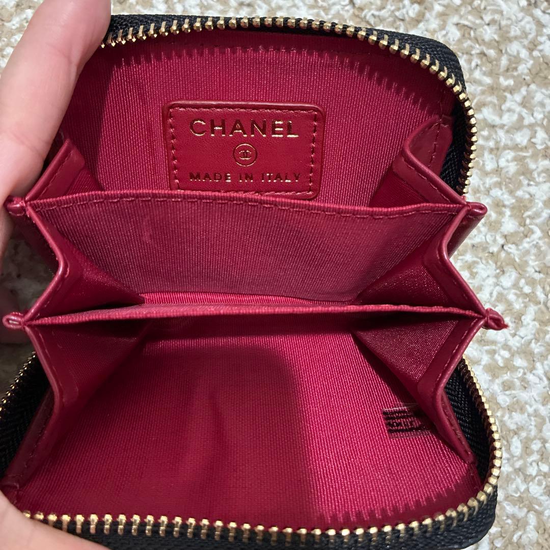 CHANEL ブラック ゴールド　レザー ケース、カードケース　ノベルティ