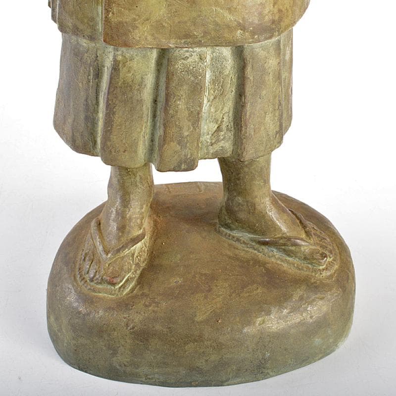 ブロンズ像　和尚像　人物像　置物　在銘　重さ約5.03kg　V　R5398B