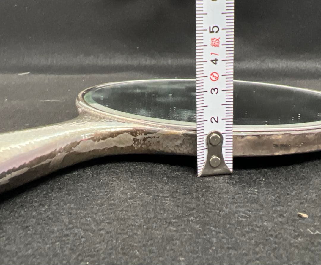 専用　sterling刻印　竹図手鏡　440g 東Y7-1223☆2Fトコチサ