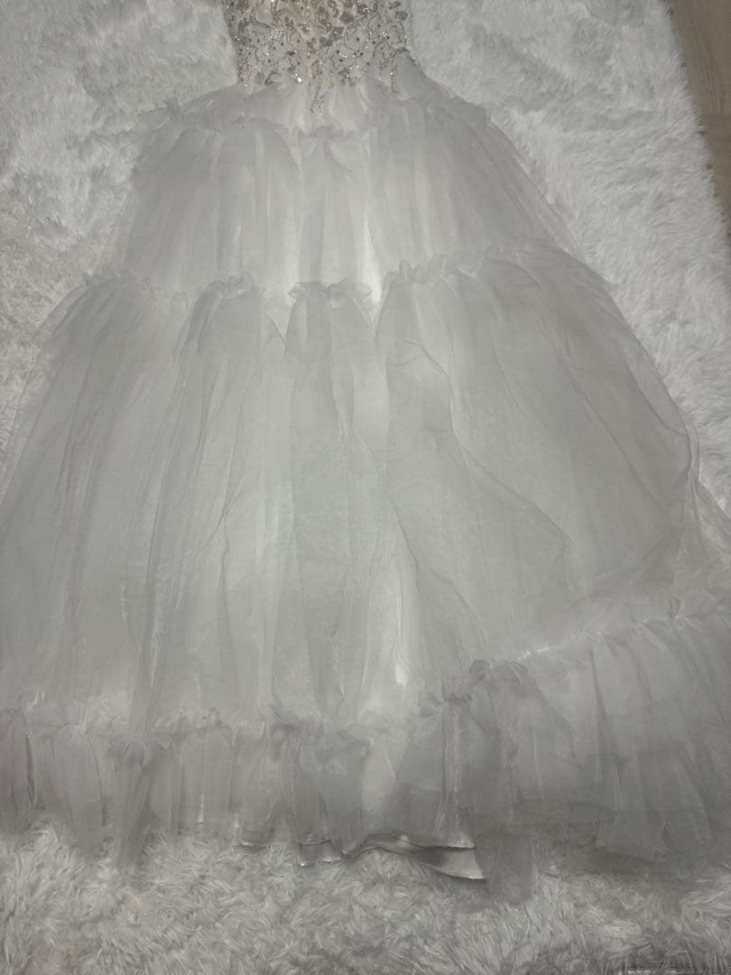 【JEAN MACLEAN】バースデードレス ロング 白 オフショル S