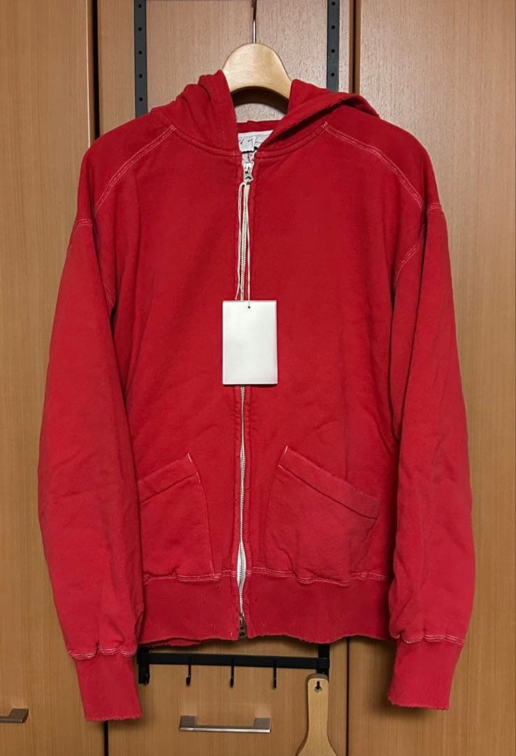 トップス ANCELLM ZIP UP HOODIE(RED)