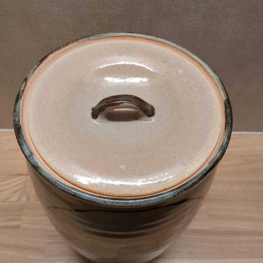 茶道具 水指 細水指 京焼 落雁の図 耳付き 中村与平 紙箱入り