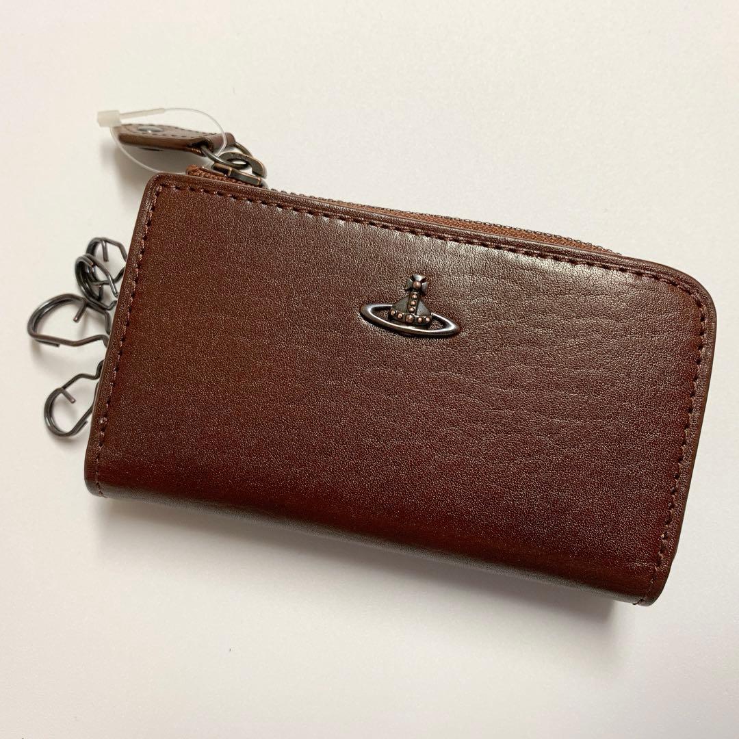 【新品】ヴィヴィアンウエストウッド 小銭入付キーケース コッパー オーブ　茶