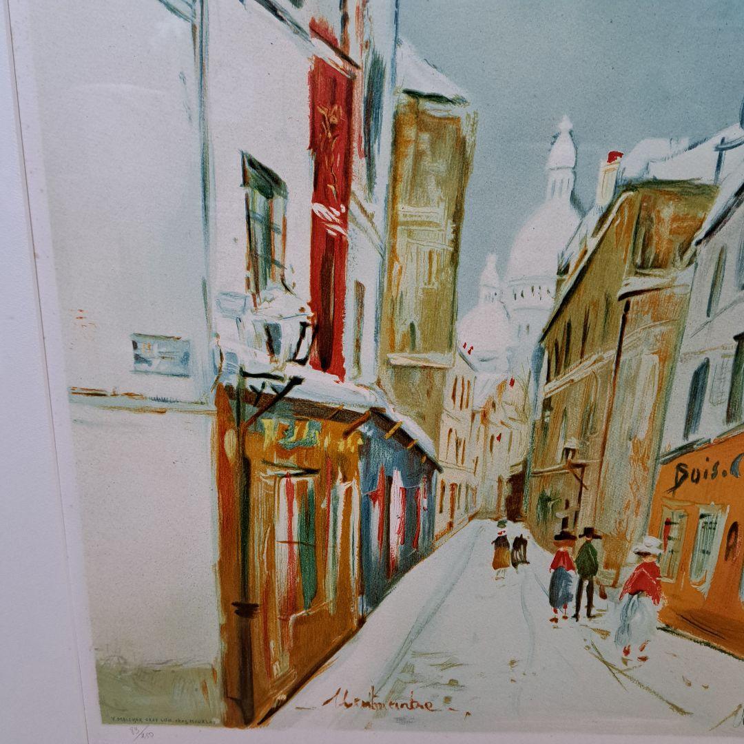 モーリス・ユトリロ　リトグラフ　モンマルトルのサクレクール　版画　エンボスあり
