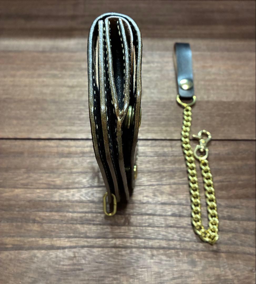 姫路レザー　ミドルトラッカーウォレット