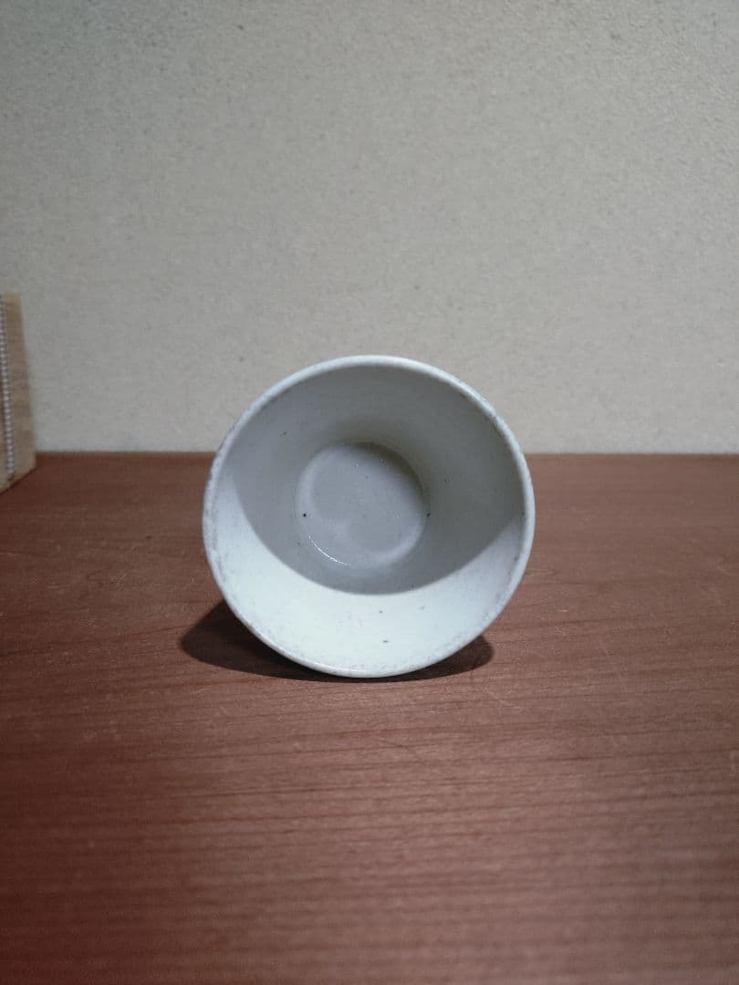 「切込」銘 　 染付 草花紋 猪口 無傷完品