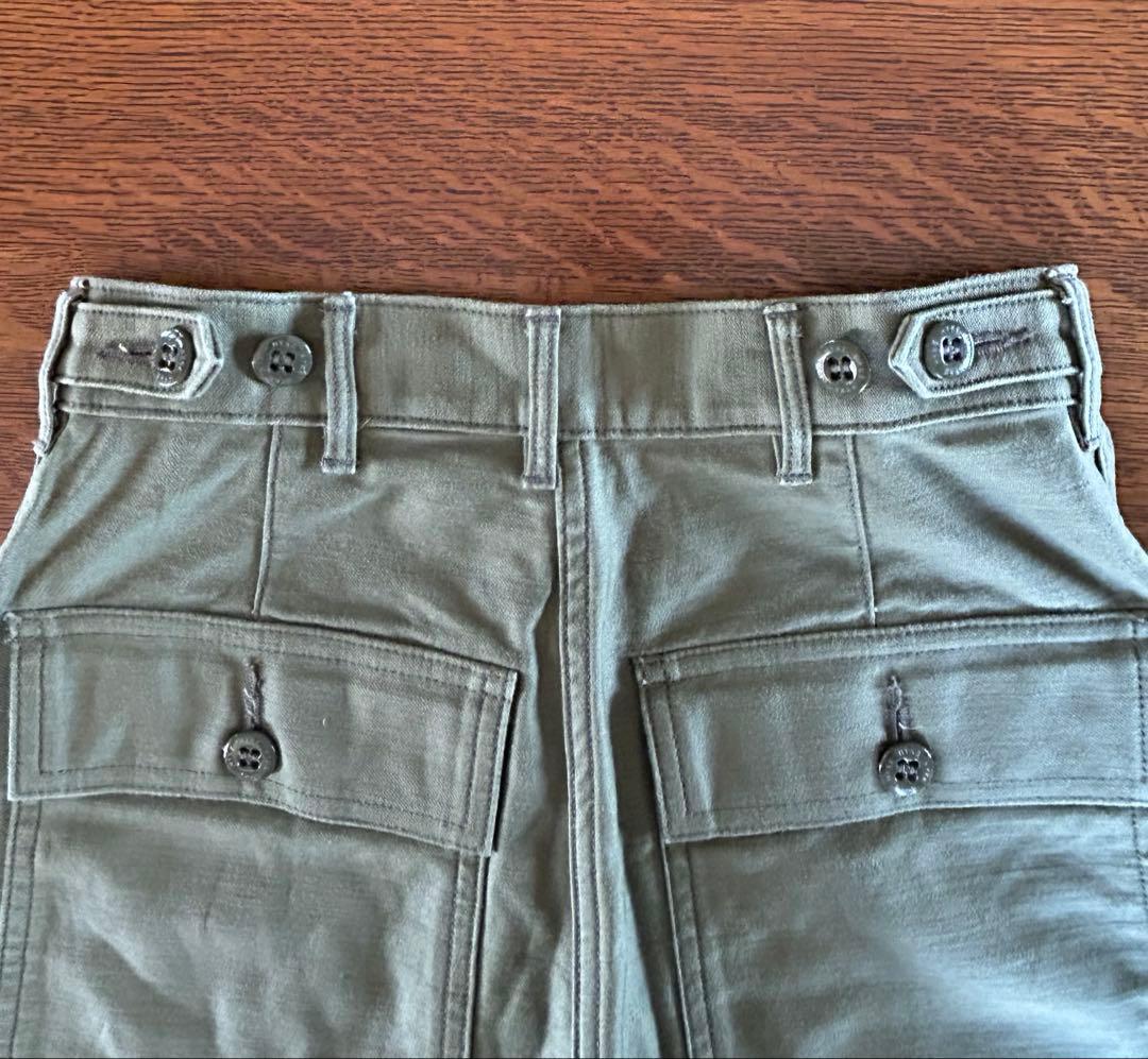 HIKE ハイク バックサテン ベイカーパンツ 13235 オリーブ S