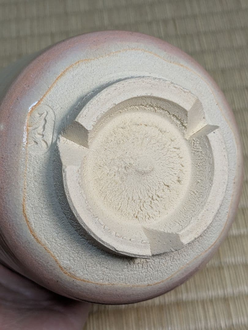 京焼　六代高橋道八　立鶴御本筒茶碗